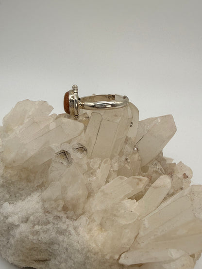 Circle Sunstone Rings