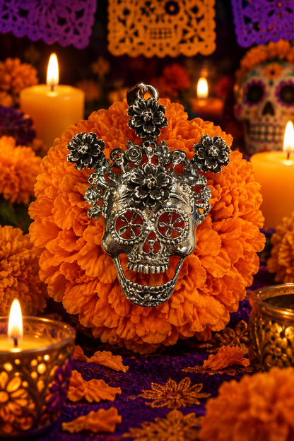 La Calavera de Cempasuchil Pendant