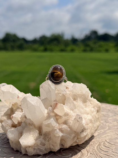 Oval Tigers Eye Ring