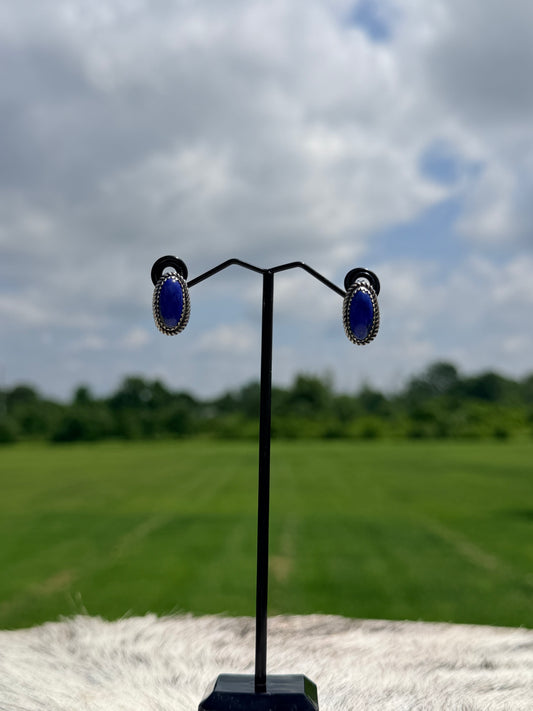 Lapis Post Earrings