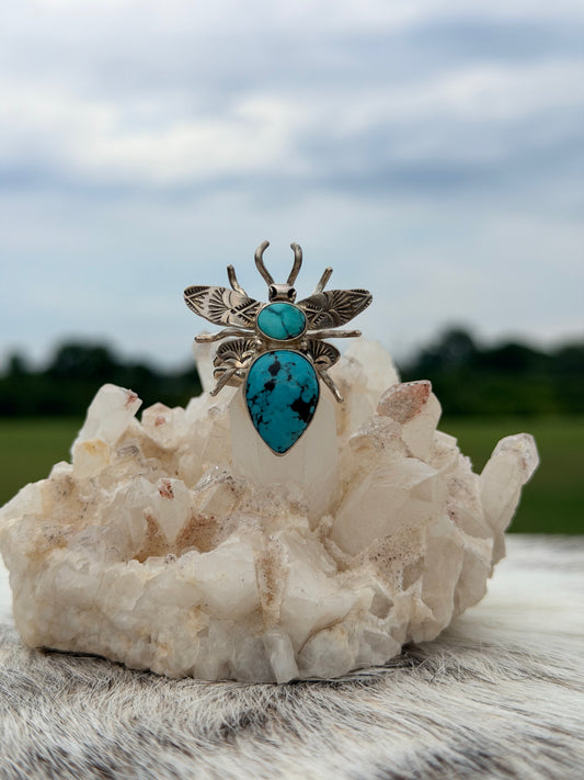 Lucille Platero Turquoise Bee Ring