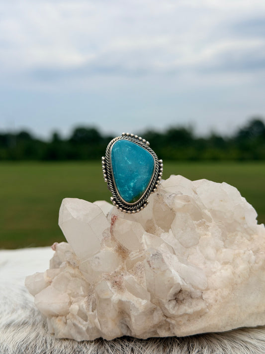 D. Benally Oblong Turquoise Ring