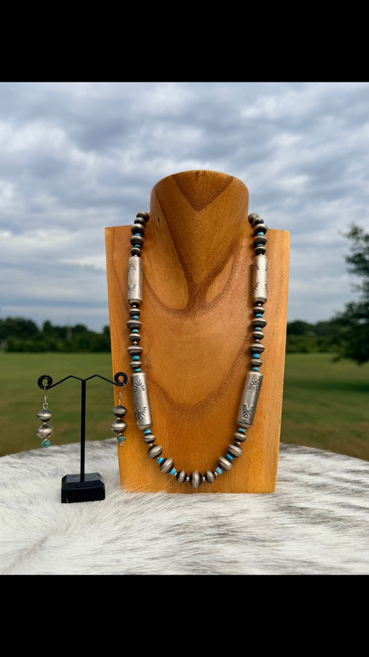 Sharon Cooley Barrel Navajo Pearl Set