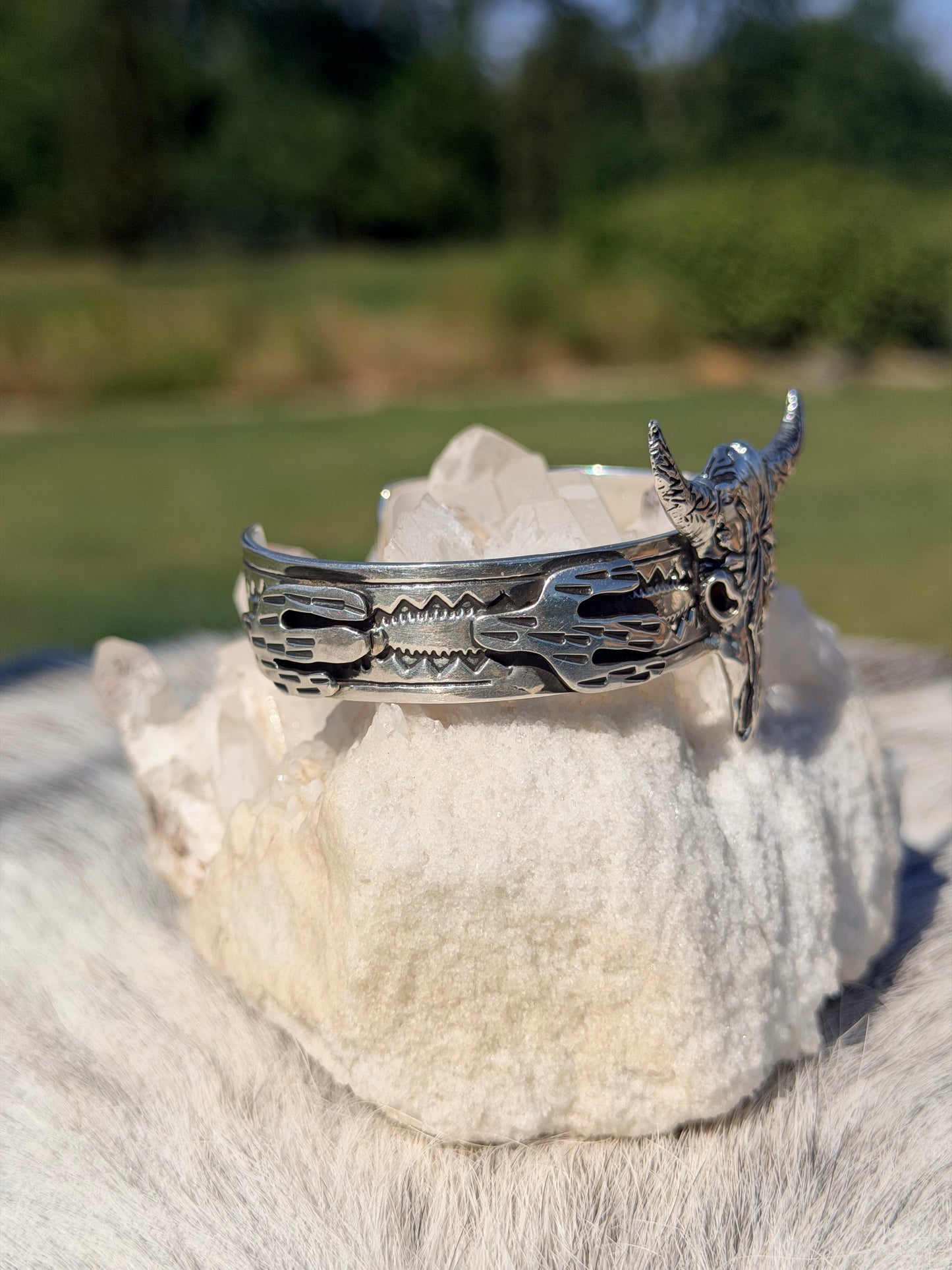 Longhorn Skull Cuff