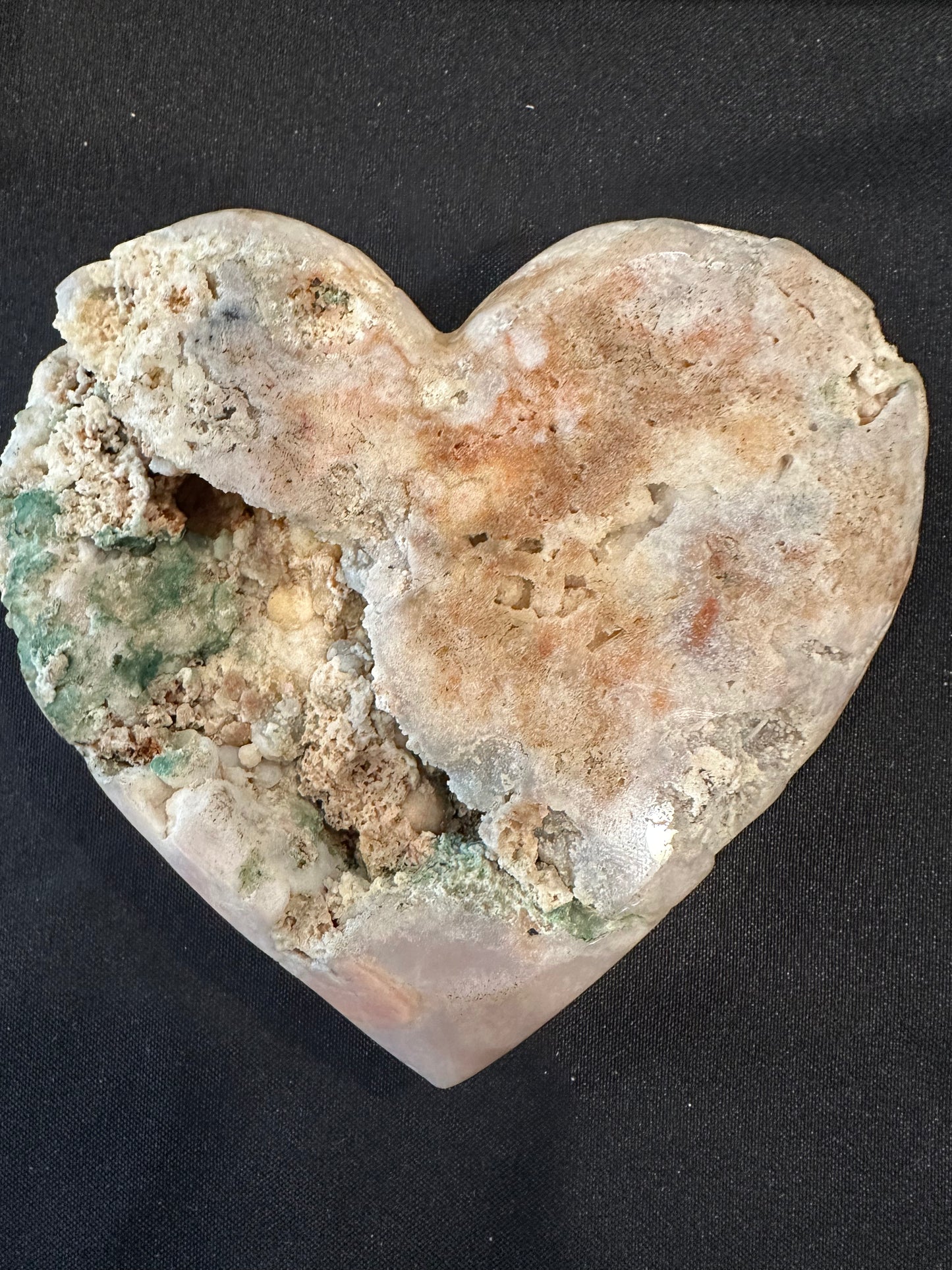 Pink Amethyst Heart w/Stand