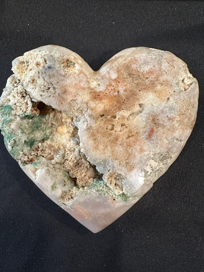 Pink Amethyst Heart w/Stand