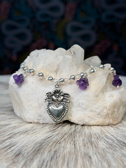 Amethyst Milagrito Bracelet