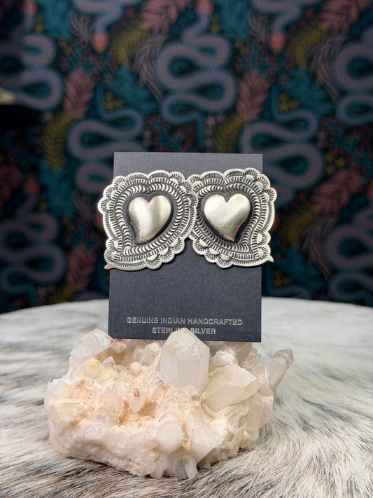 Leander Tahe Heart Earrings