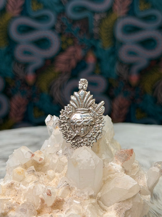 Adjustable Large Milagrito Ring