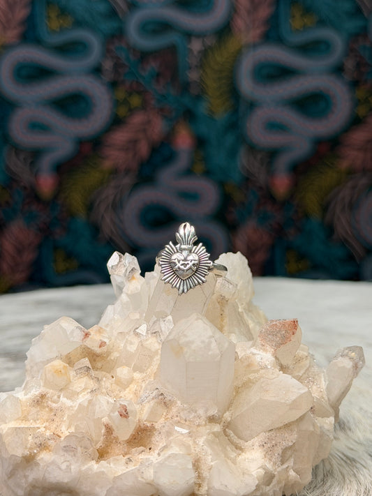 Adjustable Small Milagrito Heart Ring
