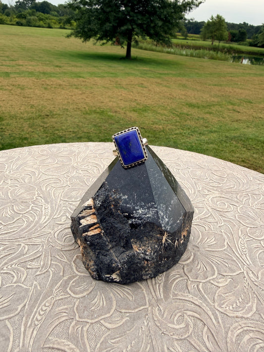 Rectangle Lapis Lazuli Ring