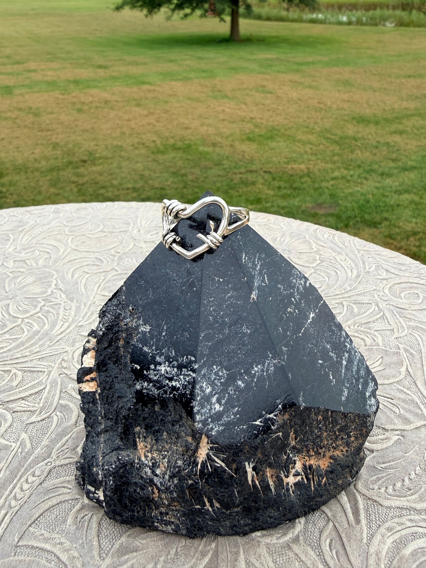 Barbed Wire Heart Ring
