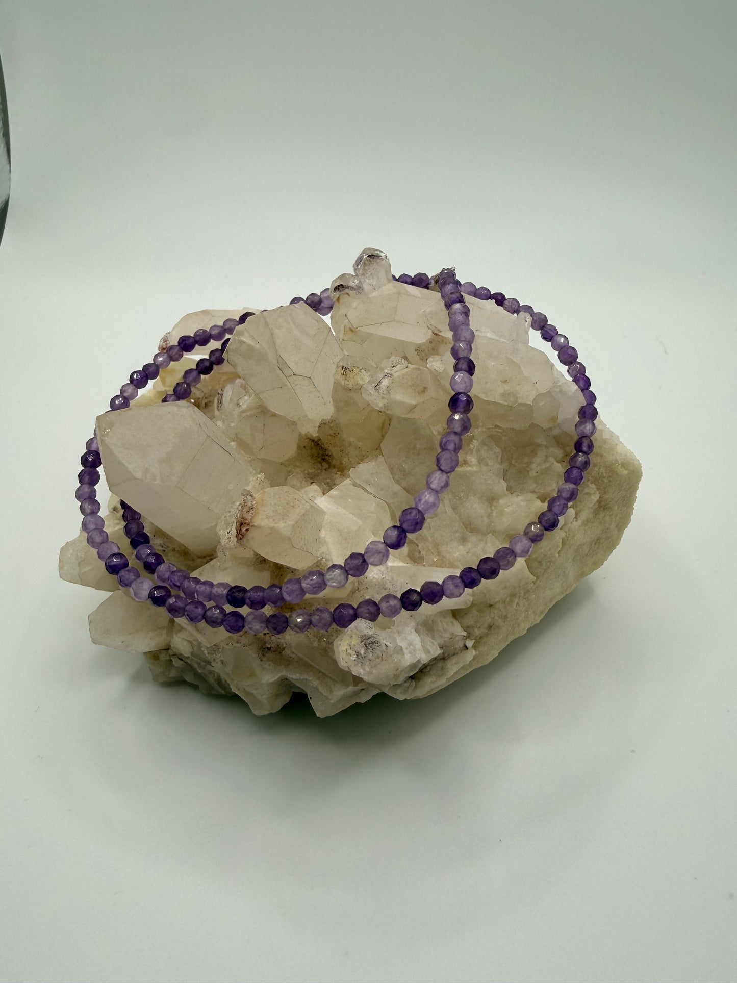 3MM Faceted Amethyst Necklace