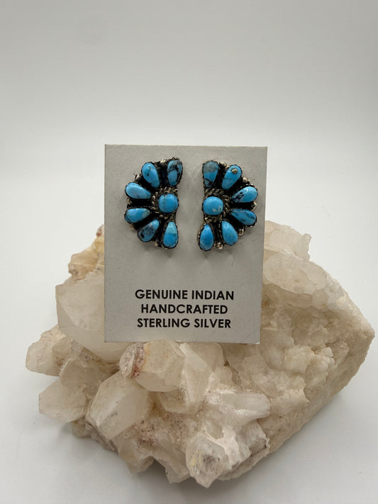 Turquoise Cluster Earrings