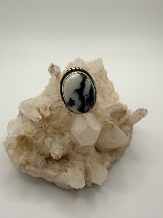 Zebra Jasper Oval Ring