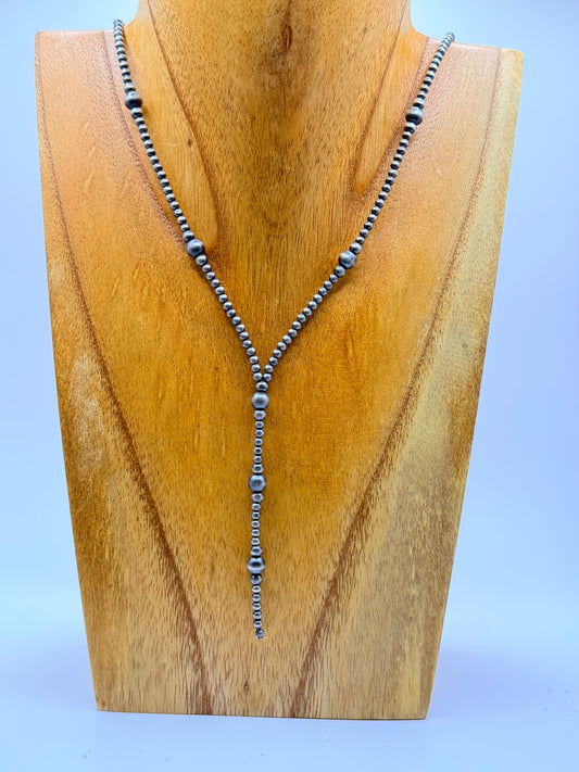 20-inch 3-6 mm Graduated Lariat Necklace with 2-inch Extender