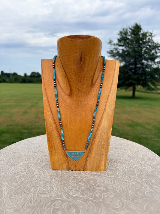 Designer Inspired Blue Jasper Necklace