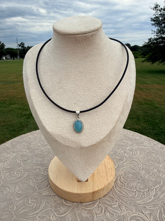 Blue Chalcedony Pendant