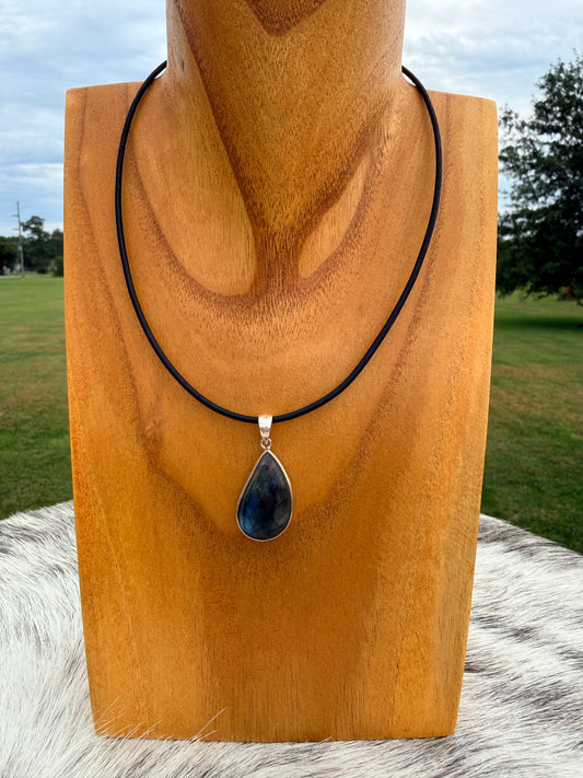 Labradorite Teardrop Pendant