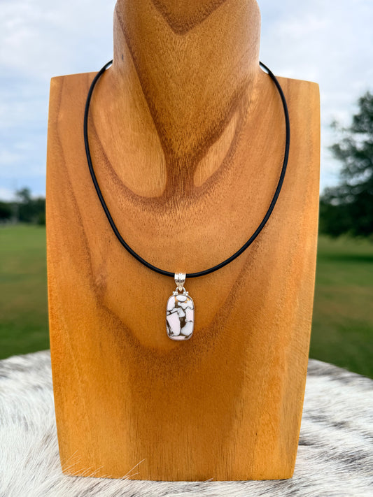 Rectangle Magnesite Pendant