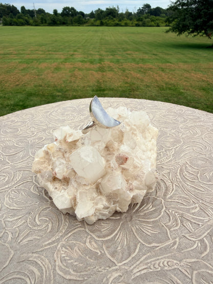 Crescent Moonstone Ring