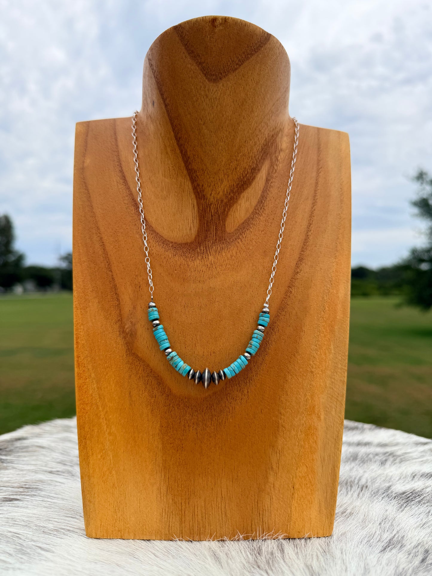 Miranda Thompson Silver Saucer Necklace