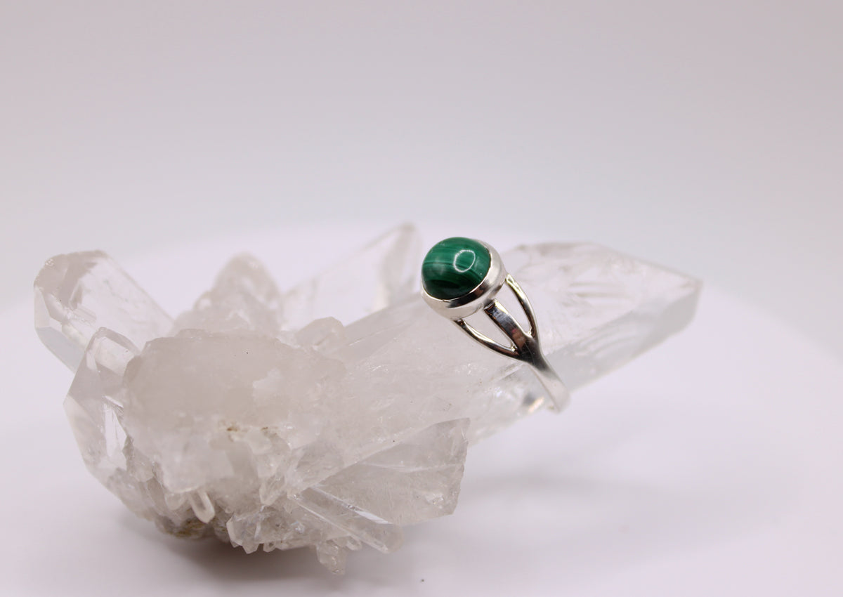 Circular Malachite Ring