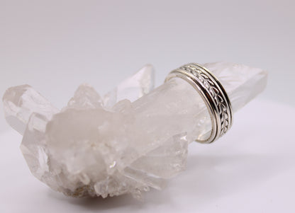 Silver Spinning Braided Ring