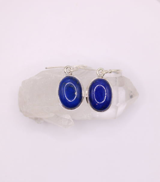 Oval Lapis Lazuli Earrings