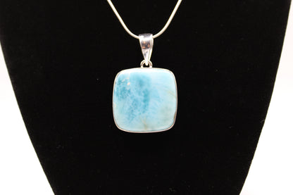 Square Larimar Pendant