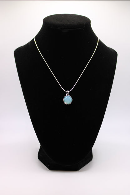 Blue Chalcedony Sphere Pendant