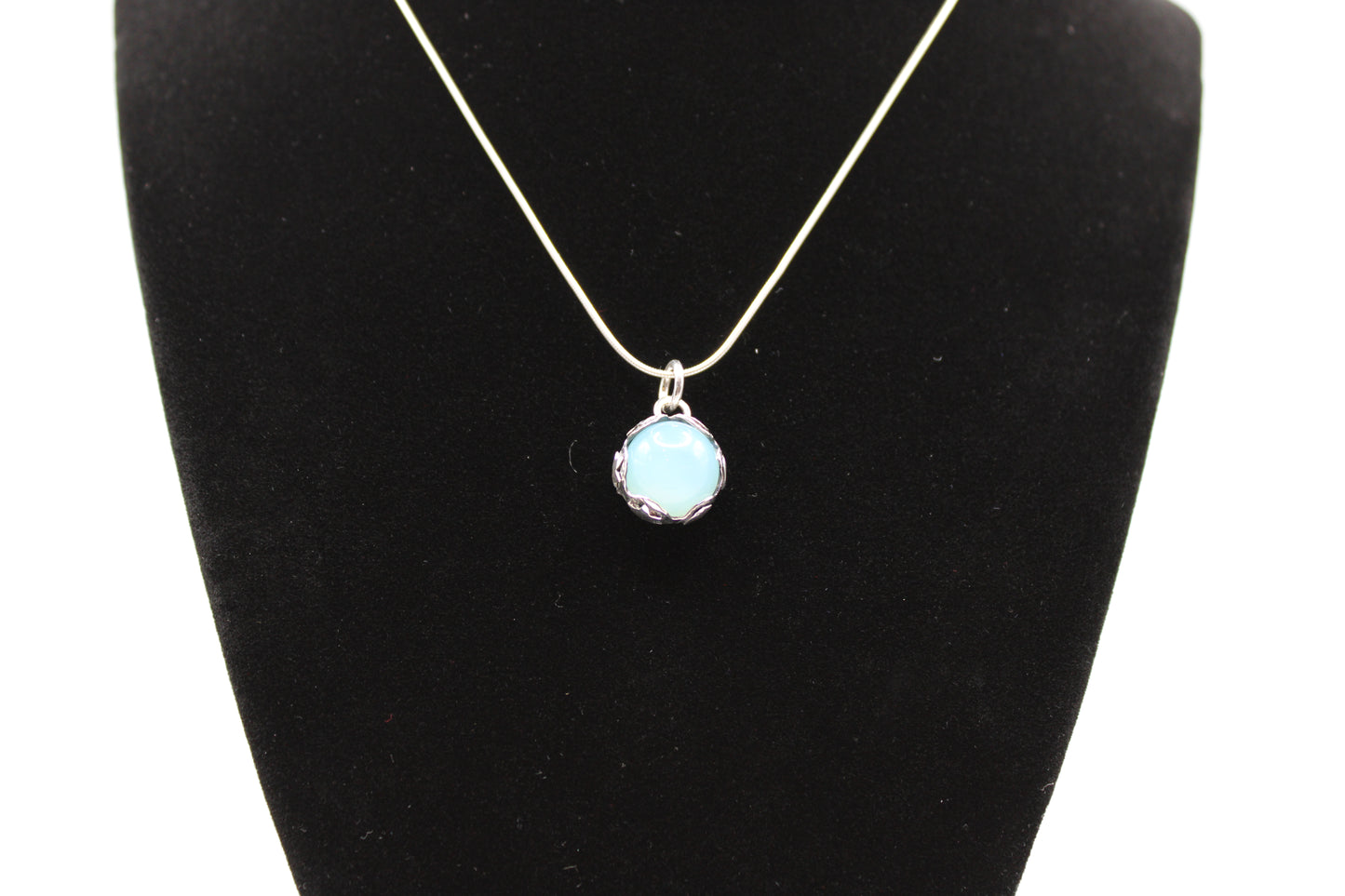 Blue Chalcedony Sphere Pendant
