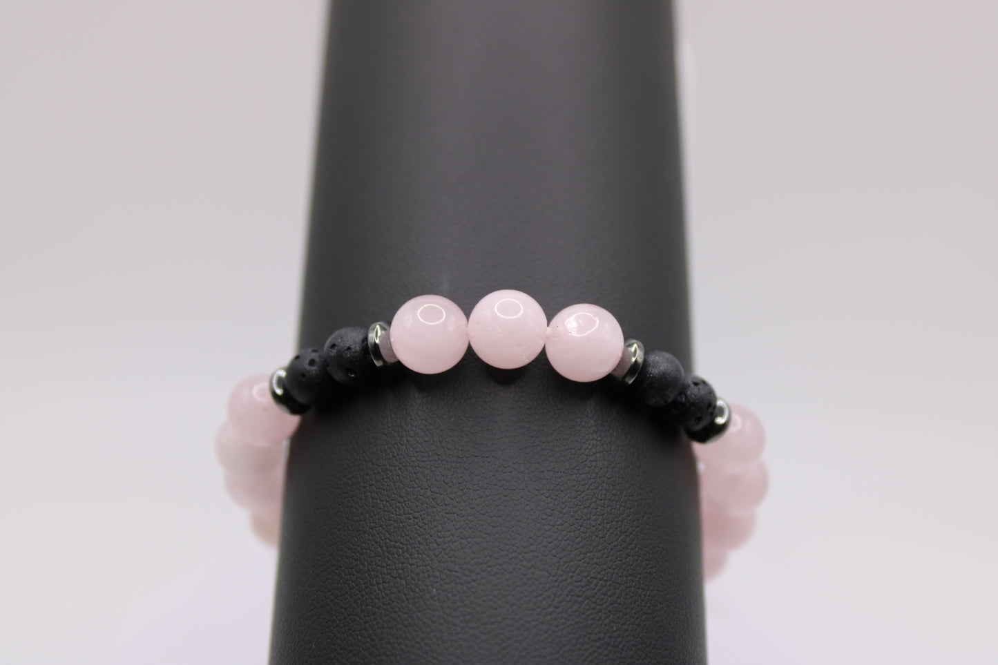 Rose Quartz w/ Lava Bracelet