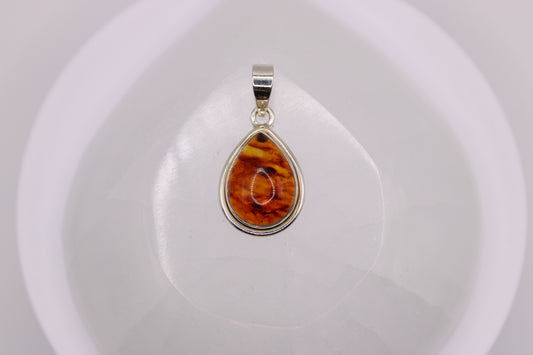 Tear Drop Amber Pendant