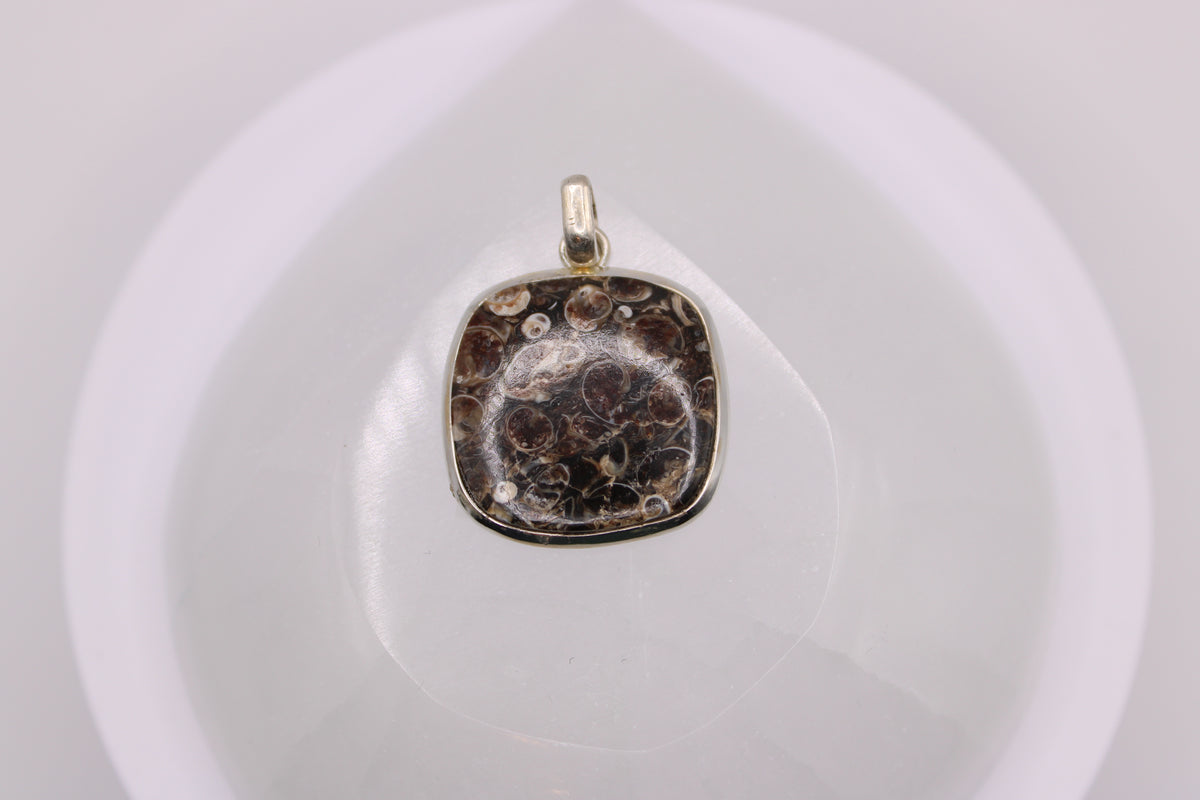 Square Turtella Jasper Pendant