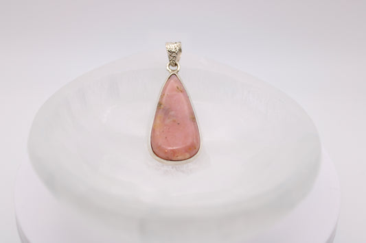 Tear Drop Pink Opal Pendant
