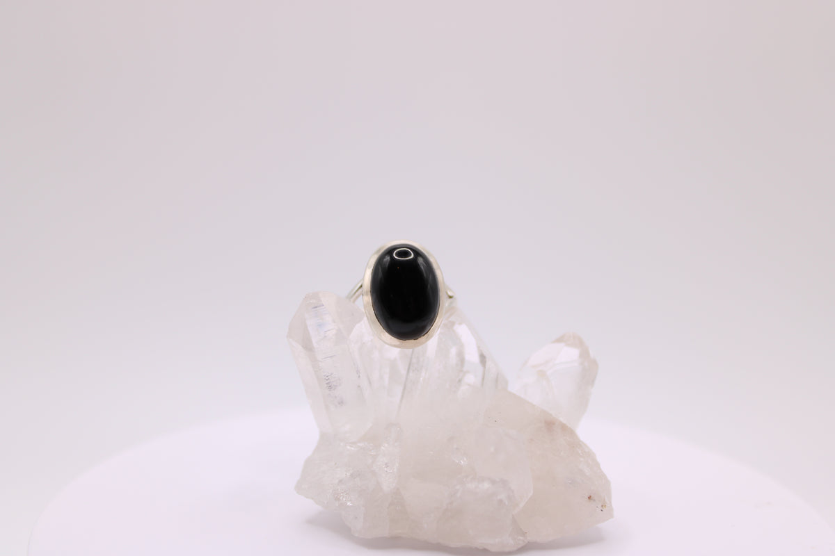 Oval Black Onyx Ring