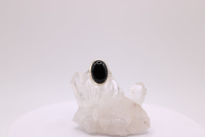 Oval Black Onyx Ring