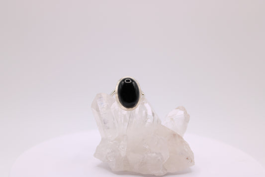 Oval Black Onyx Ring