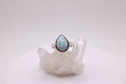Teardrop Larimar Ring