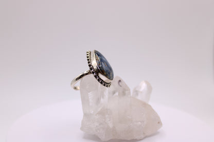 Teardrop Blue Pietersite Ring