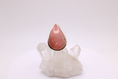 Teardrop Pink Opal Ring