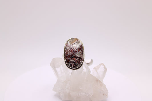 Oval Crazy Lace Agate Ring