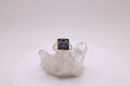 Square Labradorite Ring