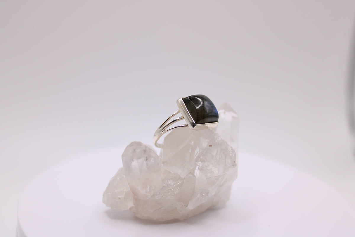 Square Labradorite Ring