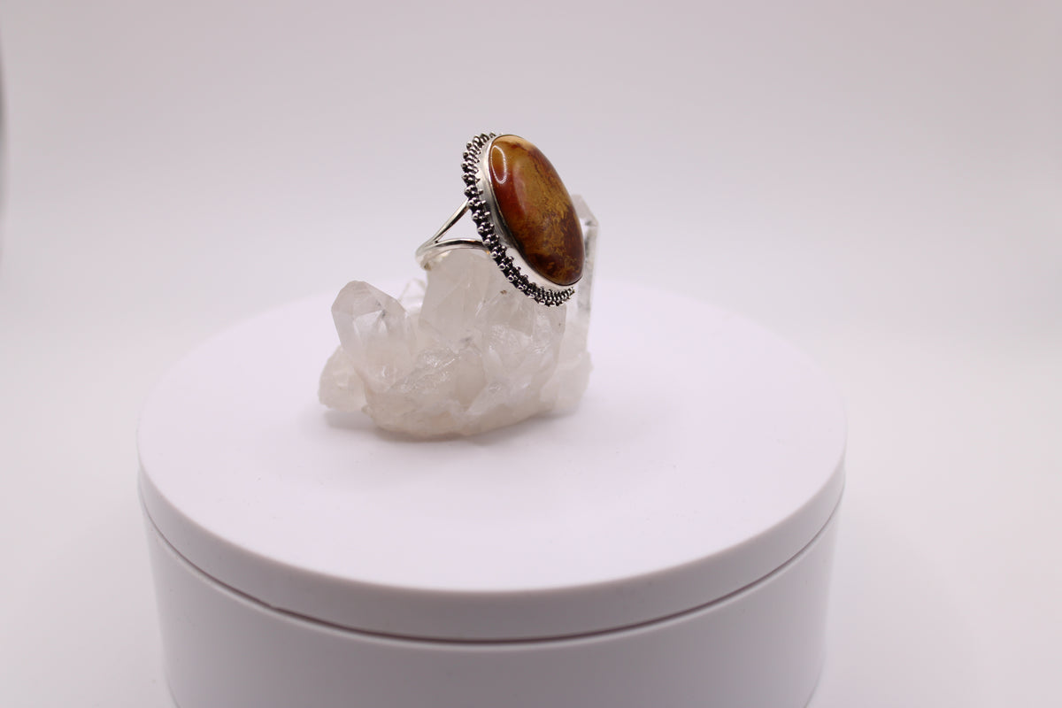 Oval Bumblebee Jasper Ring