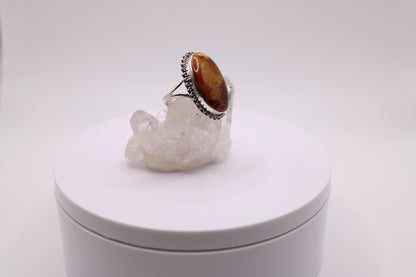 Oval Bumblebee Jasper Ring