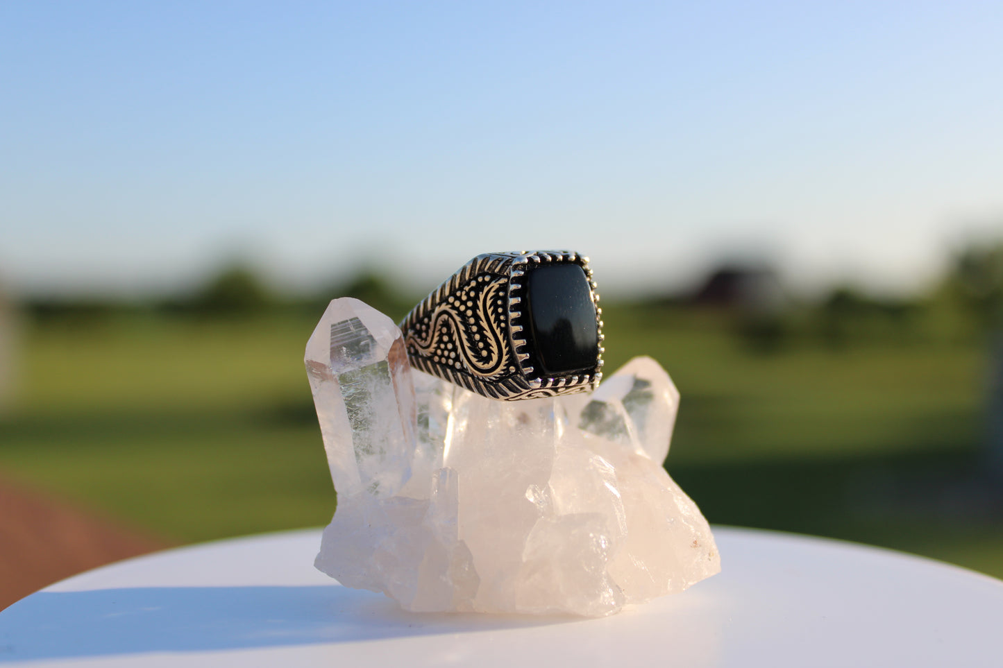 Rectangle Snake Band Ring
