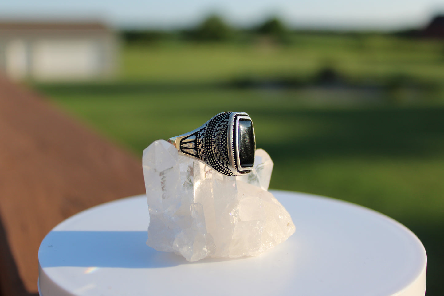 Rectangle Halo Black Onyx