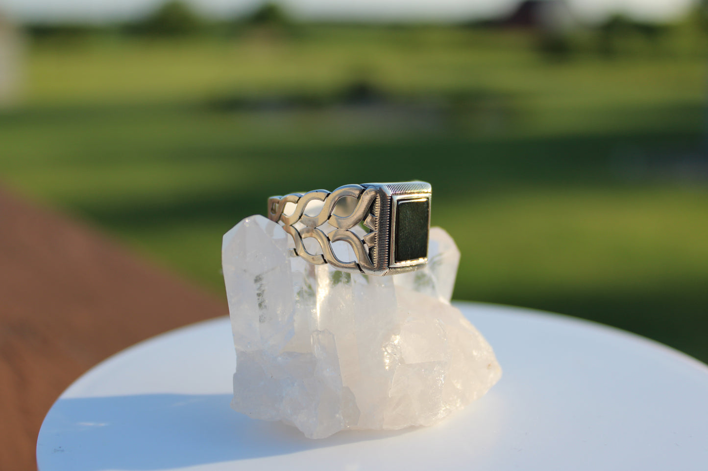 Braided Onyx Ring